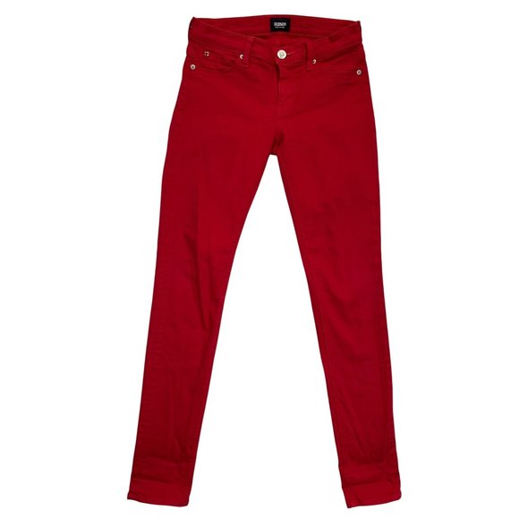 Hudson Jeans Womens 26 Red Colette Midrise Skinny USA - Picture 1 of 9